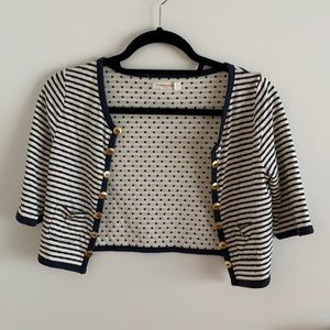 Anthropologie Pilcro striped bolero shrunken top